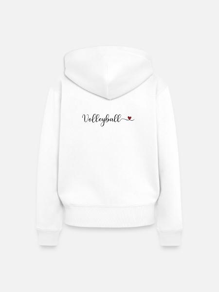 Volleyball - Frauen Premium Bio Zip Hoodie - Weiß