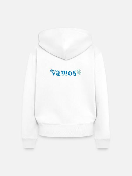 vamos - Frauen Premium Bio Zip Hoodie - Weiß