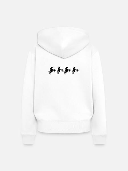 Motocross - Frauen Premium Bio Zip Hoodie - Weiß
