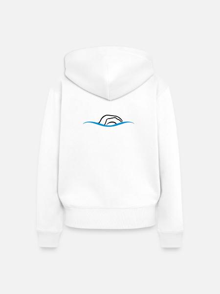 schwimmen - Frauen Premium Bio Zip Hoodie - Weiß