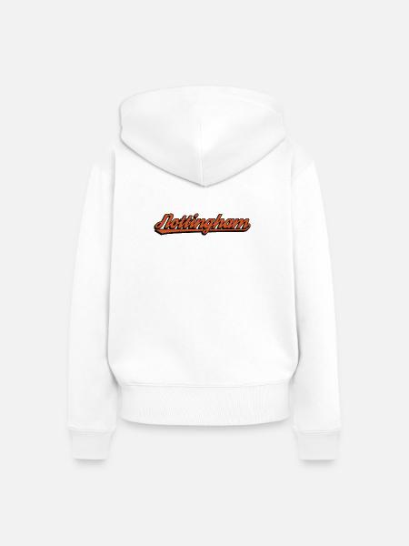 Nottingham - Frauen Premium Bio Zip Hoodie - Weiß