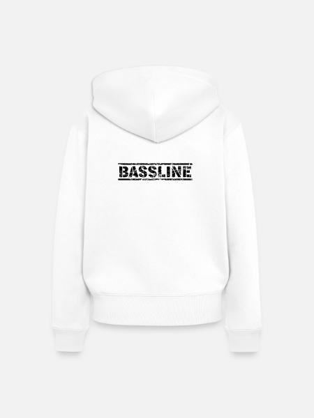Bassline - Frauen Premium Bio Zip Hoodie - Weiß