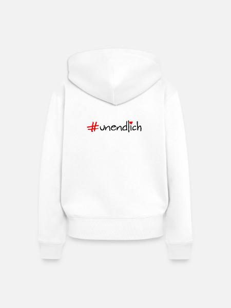 unendlich - Frauen Premium Bio Zip Hoodie - Weiß