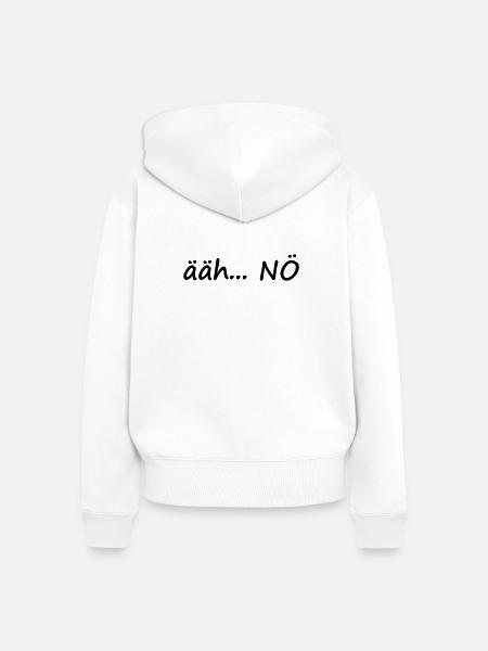 ääh... NÖ - Frauen Premium Bio Zip Hoodie - Weiß