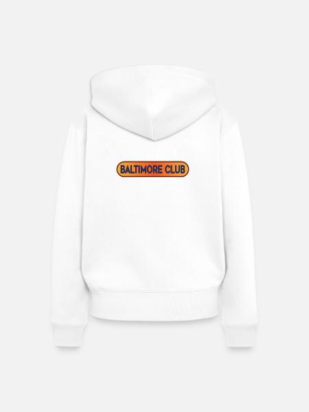 Baltimore Club Breakbeat - Frauen Premium Bio Zip Hoodie - Weiß