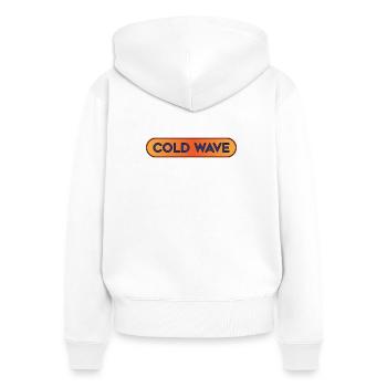 Cold Wave Neon Gradient - Women's Premium Organic Zip Hoodie - white - Back - AI Model Female 172 light (172cm)