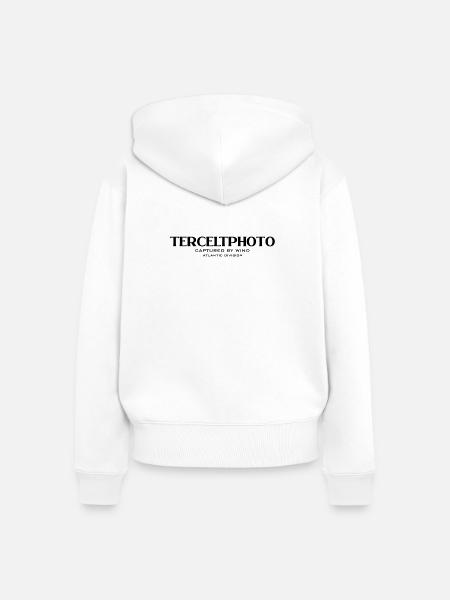 Captured_by_wind_atlantic_division - Frauen Premium Bio Zip Hoodie - Weiß