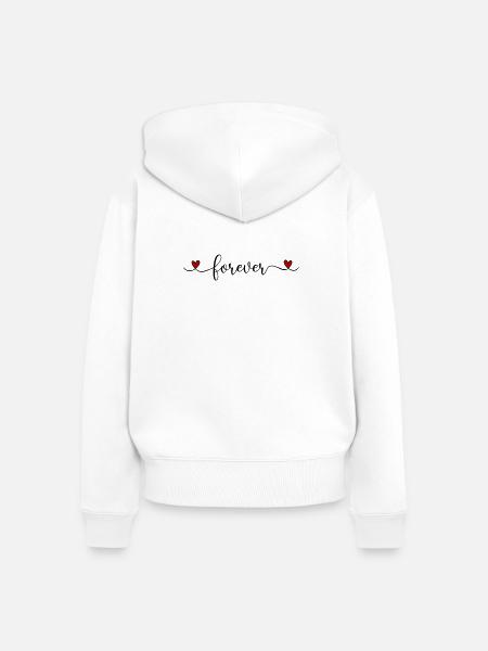 Ewiges Herz - Frauen Premium Bio Zip Hoodie - Weiß