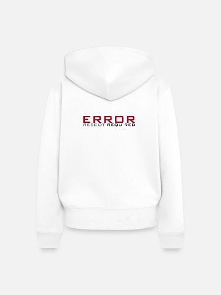 Fehler: Neustart erforderlich - Frauen Premium Bio Zip Hoodie - Weiß