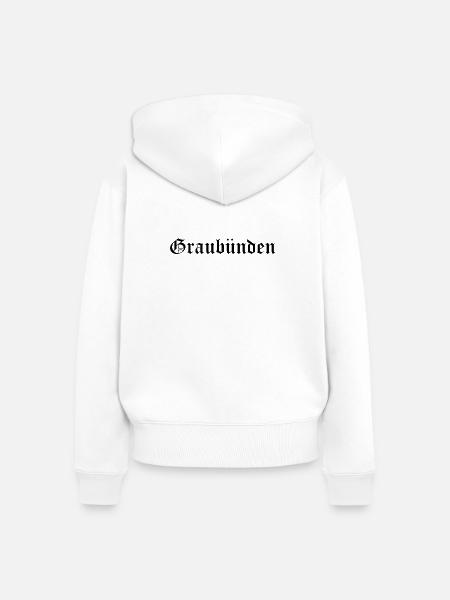 Graubünden - Frauen Premium Bio Zip Hoodie - Weiß