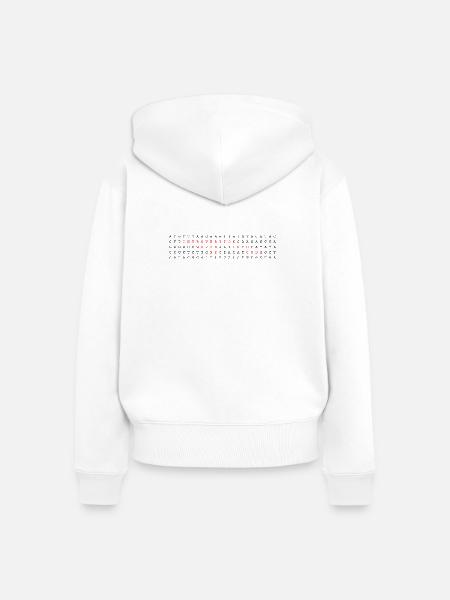 Introversion, eingewoben in meine Code-DNA - Frauen Premium Bio Zip Hoodie - Weiß