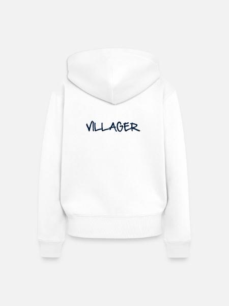 VILLAGER - Frauen Premium Bio Zip Hoodie - Weiß