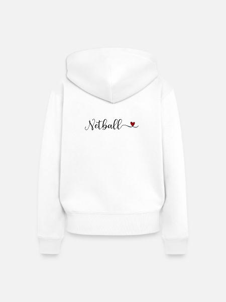 Netzball - Frauen Premium Bio Zip Hoodie - Weiß