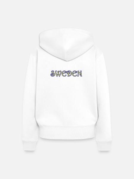 Schweden - Frauen Premium Bio Zip Hoodie - Weiß