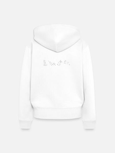 Hundelinie - Frauen Premium Bio Zip Hoodie - Weiß