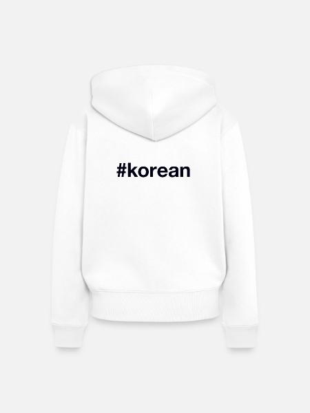 Korea Koreanisch - Frauen Premium Bio Zip Hoodie - Weiß