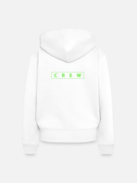 crew- - Frauen Premium Bio Zip Hoodie - Weiß