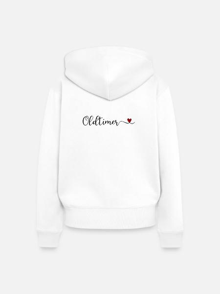 Oldtimer - Frauen Premium Bio Zip Hoodie - Weiß