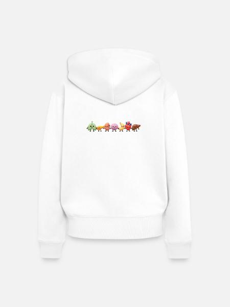 Süße Organen-Clique - Frauen Premium Bio Zip Hoodie - Weiß
