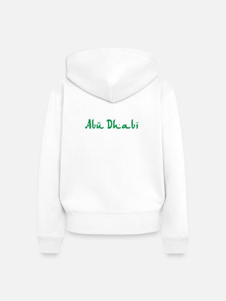ABU DHABI - Frauen Premium Bio Zip Hoodie - Weiß