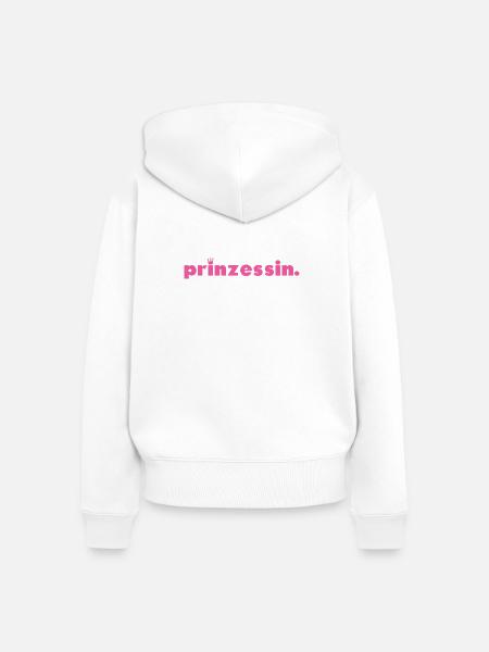 prinzessin. - Frauen Premium Bio Zip Hoodie - Weiß