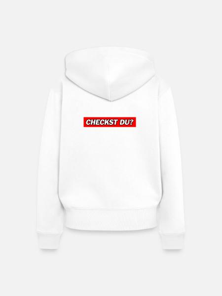 Checkst Du - Funny Memes - Frauen Premium Bio Zip Hoodie - Weiß