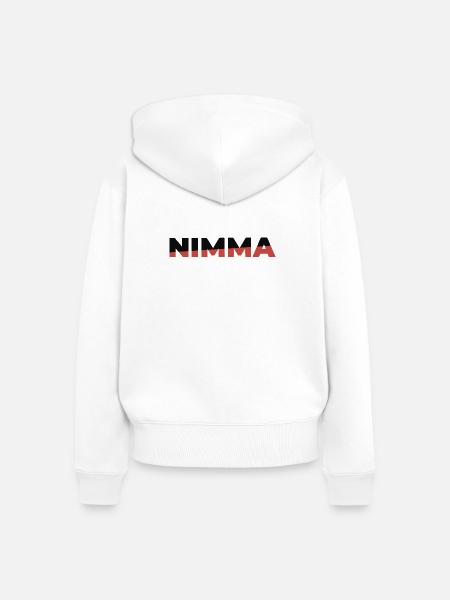 NIMMA - Frauen Premium Bio Zip Hoodie - Weiß