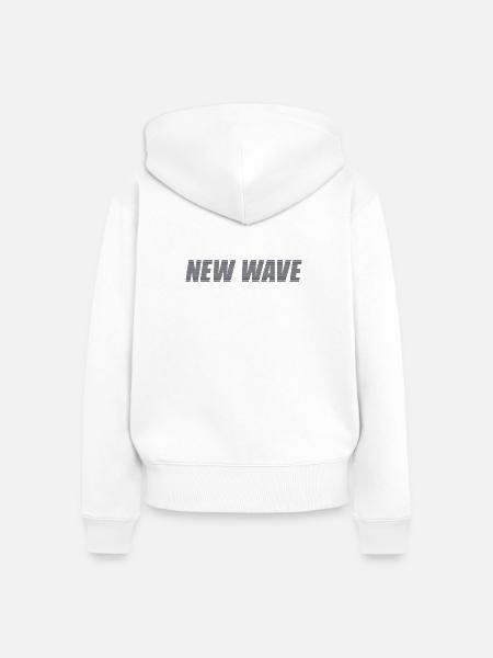 New Wave - Frauen Premium Bio Zip Hoodie - Weiß