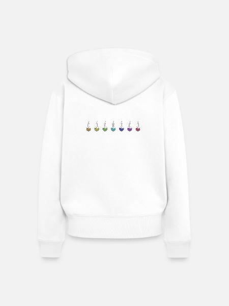 Chemie Experiment im Labor - Frauen Premium Bio Zip Hoodie - Weiß