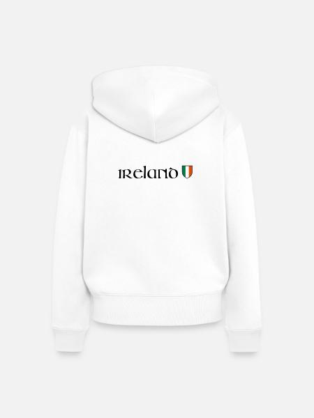 Ireland - Frauen Premium Bio Zip Hoodie - Weiß