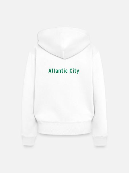 Atlantic City - Frauen Premium Bio Zip Hoodie - Weiß