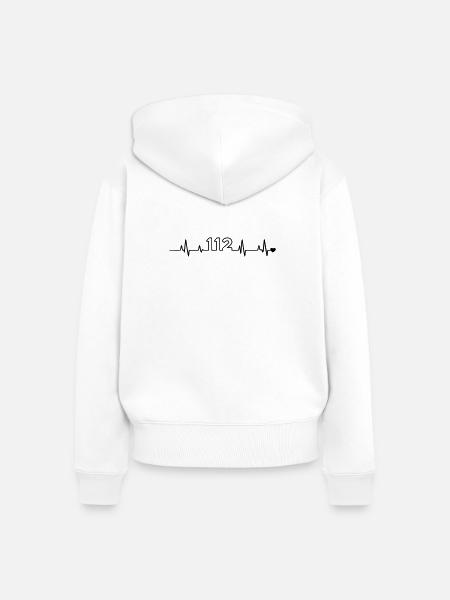 Feuerwehr 112 - Frauen Premium Bio Zip Hoodie - Weiß