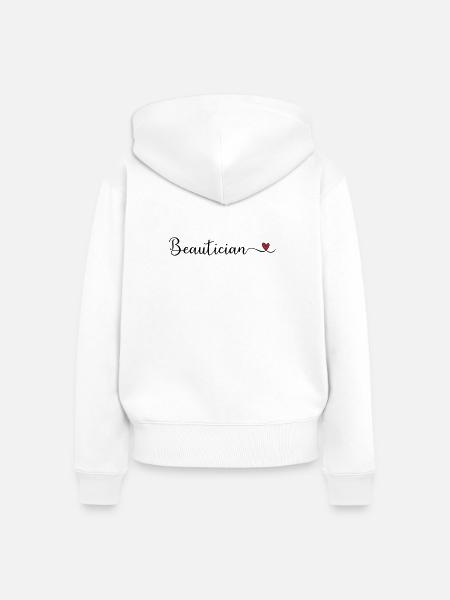 Kosmetikerin - Frauen Premium Bio Zip Hoodie - Weiß