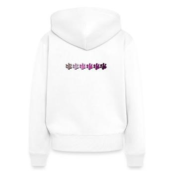 Abstrakte Farbwelten T-Shirt Design - Frauen Premium Bio Zip Hoodie - Weiß - Hinten - AI Model Female 172 light (172cm)