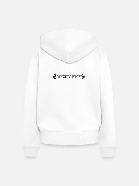 Einzelstück - Frauen Premium Bio Zip Hoodie - Weiß