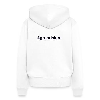 GRANDSLAM Hashtag - Women's Premium Organic Zip Hoodie - white - Back - AI Model Female 172 light (172cm)