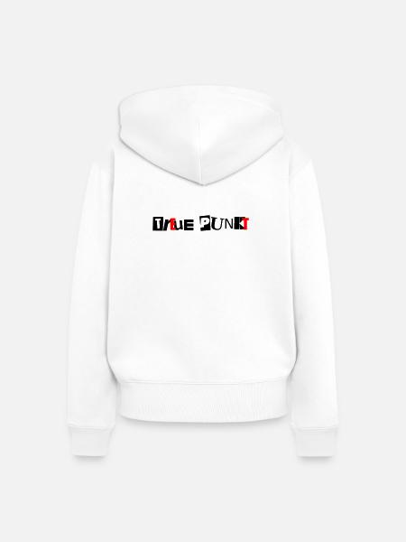 True Punk Treuepunkt - Frauen Premium Bio Zip Hoodie - Weiß