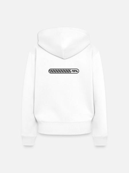 Loading… 78 % - Frauen Premium Bio Zip Hoodie - Weiß