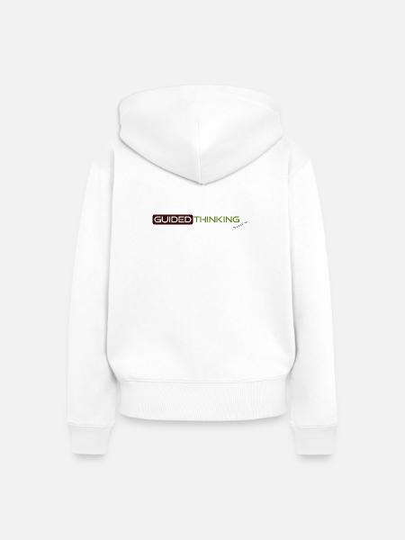 Geleitetes Denken - Frauen Premium Bio Zip Hoodie - Weiß