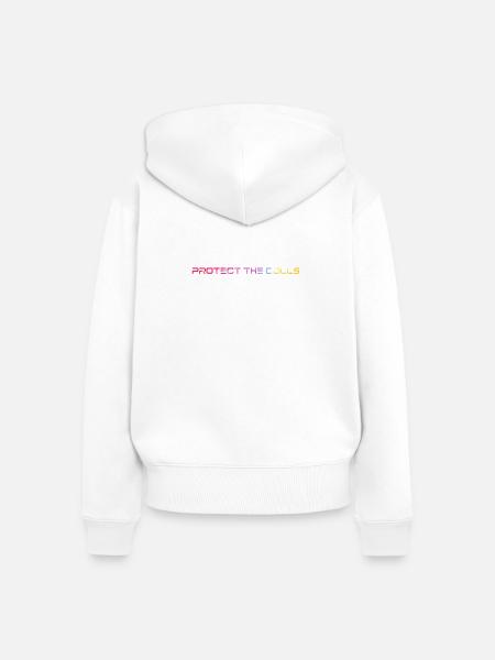 Protect_the_Dolls_bunt_ - Frauen Premium Bio Zip Hoodie - Weiß