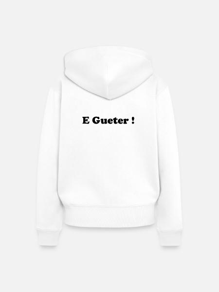 E_gueter_logo - Frauen Premium Bio Zip Hoodie - Weiß