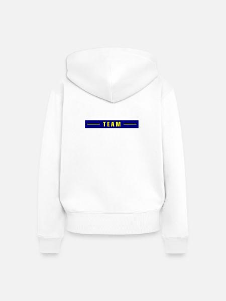 Team Strich - Frauen Premium Bio Zip Hoodie - Weiß
