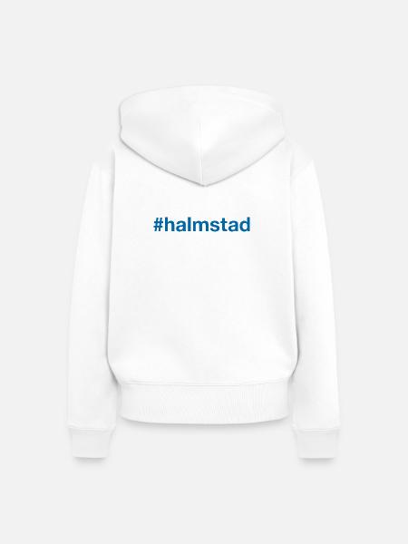 Halmstad Sverige Sweden Schweden - Frauen Premium Bio Zip Hoodie - Weiß