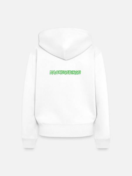 Maokegebirge - Frauen Premium Bio Zip Hoodie - Weiß