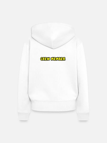 Crew Mitglied - Frauen Premium Bio Zip Hoodie - Weiß