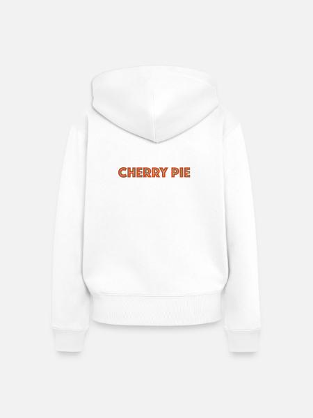 Kirschkuchen Neon Schrift - Frauen Premium Bio Zip Hoodie - Weiß