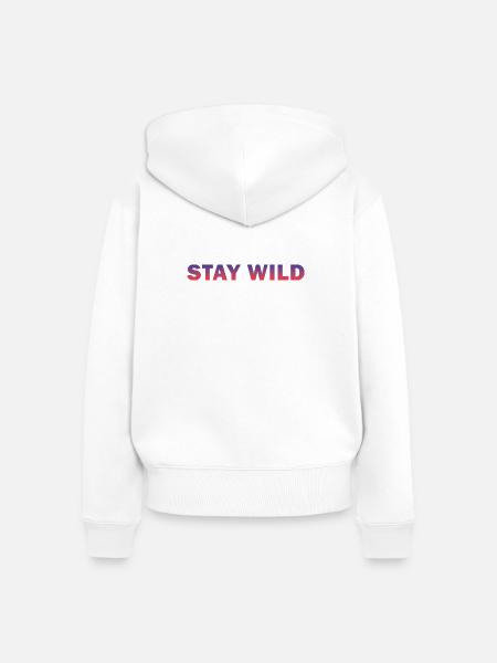 Wilde Naturlandschaft mit Neonfarben - Frauen Premium Bio Zip Hoodie - Weiß