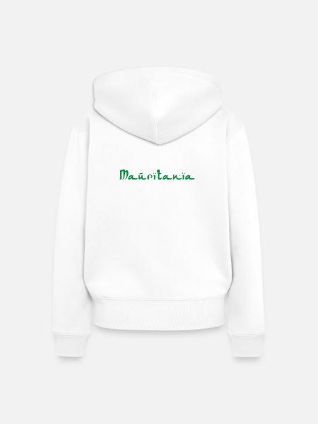 Mauritania Mauretanien - Frauen Premium Bio Zip Hoodie - Weiß