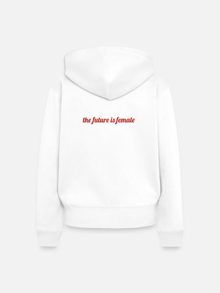 the future - Frauen Premium Bio Zip Hoodie - Weiß