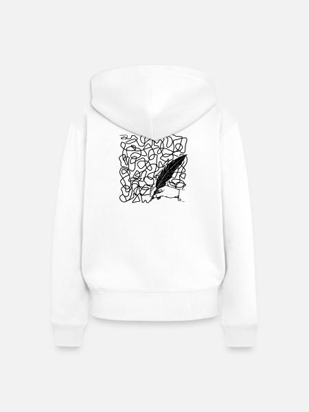 Chaos Letter - Frauen Premium Bio Zip Hoodie - Weiß